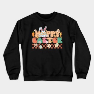 Happy Easter Bunny Family Matching Flower Men Women Crewneck Sweatshirt